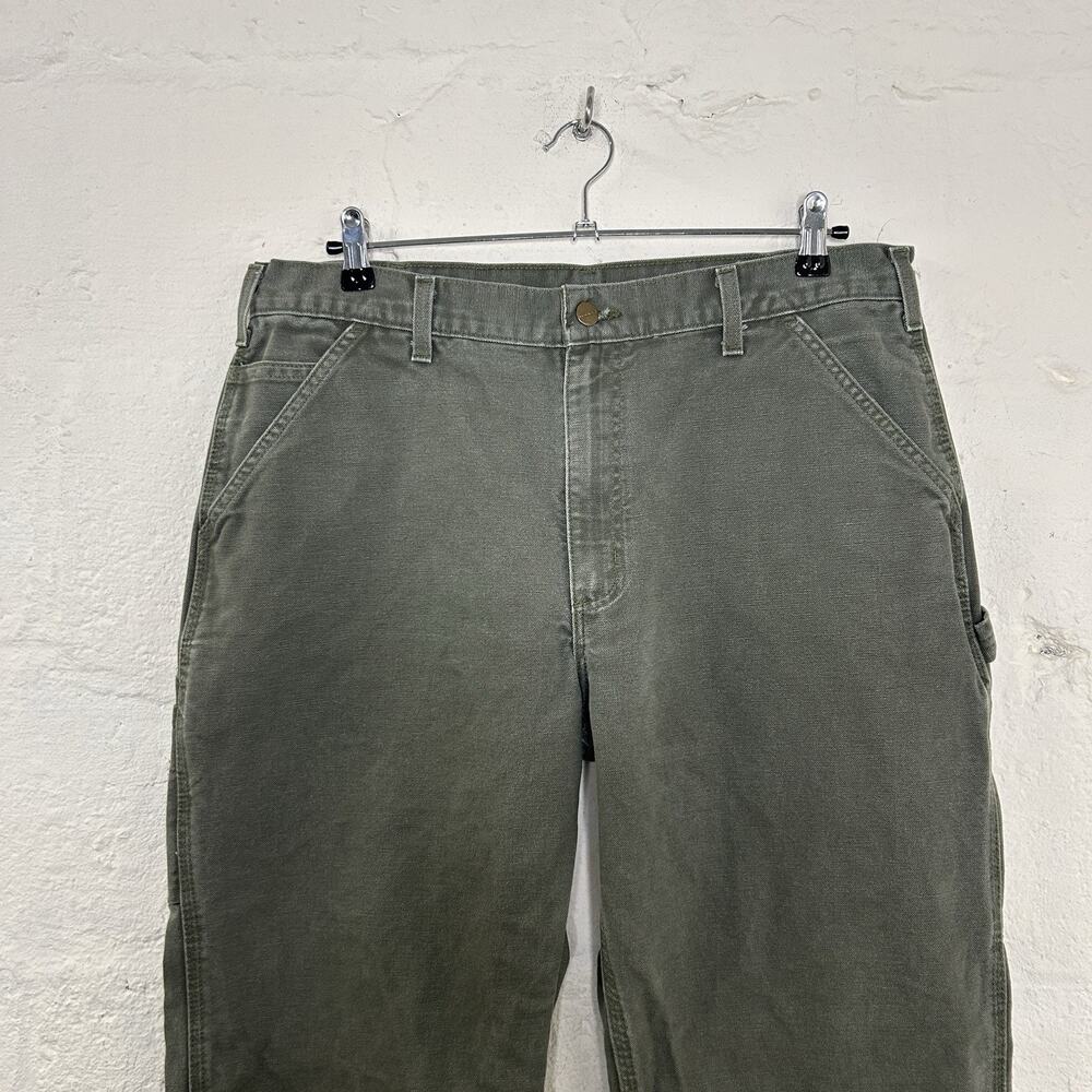 Carhartt Dungaree Fit Carpenter Pants “Moss Green” B11 MOS - Picture 3 of 7